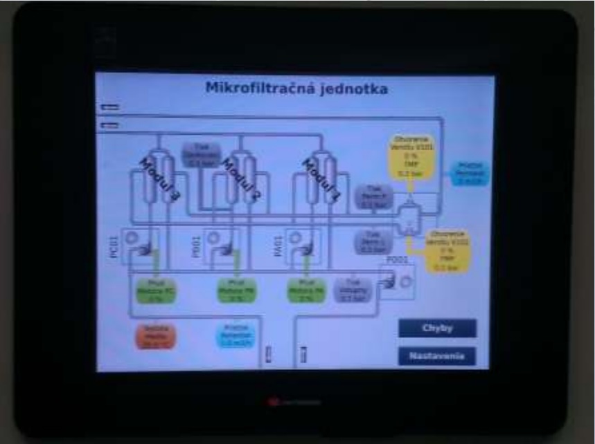 novy hmi rozvadzat mikrofiltrarcna jednotka